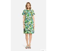 Druckkleid CARTOON "Damen mit Eingrifftaschen", Damen, Gr. 36, Normalgrößen, bunt (nature, grün), Obermaterial: 100% Baumwolle, A-Linie kurz, Rundhals, Kleider Druckkleid (38138707-36) nature, grün
