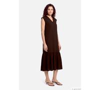 Druckkleid CARTOON "Damen mit Flügelärmeln", Damen, Gr. 34, Normalgrößen, dunkelbraun, Obermaterial: 100% Viskose, lässig geschnitten kurz, V-Ausschnitt, Kleider Druckkleid (40547800-34) dunkelbraun