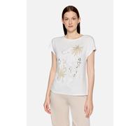 Kurzarmshirt BETTY BARCLAY "Damen mit Aufdruck", Damen, Gr. 48, patch cream, beige, Jersey, Obermaterial: 92% Viskose, 8% Elasthan, loose fit normal, U-Boot-Ausschnitt, Shirts (54177755-48) patch crea