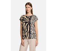 Casual-Shirt mit Aufdruck Schwarz/Braun 40