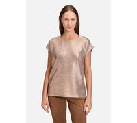 Kurzarmshirt BETTY BARCLAY "Betty Barclay Damen Casual-Shirt mit Glanzeffekt", Damen, Gr. 38, metallic rosé, Jersey, Obermaterial: 95% Polyester, 5% Elasthan., modisch, loose fit normal, Rundhals, Kur