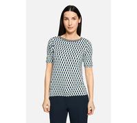 Betty Barclay Damen Casual-Shirt mit Gummizug 38, Blau/Grün