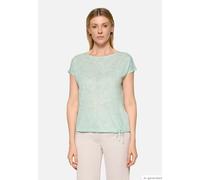 Kurzarmshirt BETTY BARCLAY "Damen mit Tunnelzug", Damen, Gr. 38, blaugrün, Jersey, Obermaterial: 65% Polyester, 35% Baumwolle, figurumspielend normal, V-Ausschnitt, Shirts (88470261-38) blaugrün
