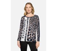 Kurzarmshirt BETTY BARCLAY "Damen mit Tunnelzug", Damen, Gr. 36, dunkelblau, weiß, Jersey, Obermaterial: 95% Viskose, 5% Elasthan, figurumspielend normal, U-Boot-Ausschnitt, Shirts (70481754-36) dunke
