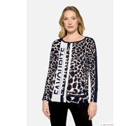 betty barclay - so cosy - - Casual-Shirt dunkelblau/weiß - Gr. - 42