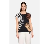 so cosy - T-Shirt mit grafischem Print braun/schwarz - Gr. - 40