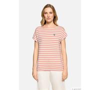 Casual-Shirt mit U-Boot-Ausschnitt Beige/Red 46