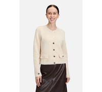 Strickjacke BETTY BARCLAY "Damen mit Knopfleiste", Damen, Gr. 44, beige, Strick, Obermaterial: 55% Polyester, 45% Polyamid, gerade, Rundhals, Strickjacken Strickjacke (56040330-44) beige