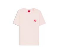 Pyjamaoberteil HUGO UNDERWEAR, Damen, Gr. S, light, pastel pink 688, Jersey, Obermaterial: 60% Modal, 32% Baumwolle, 8% Elasthan, regular fit, Rundhals, Shirts, aus Stretch-Jersey mit Logo-Artwork, Ru