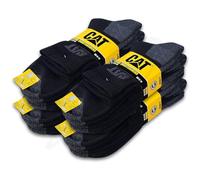 CAT 12 Paar CATERPILLAR WORK QUARTERSOCKS Kurze Arbeitssocken Quarters Kurzschaft Socken Größenauswahl 41-50 (46-50)
