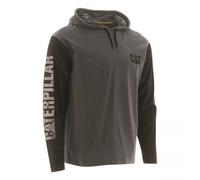 CAT 1510425 Herren Baumwoll Kapuzenlangarmshirt Dunkelgrau M