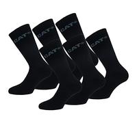 Caterpillar 6 Paar CAT Thermosocken für Herren aus weicher Baumwolle und hochwertigem Acryl, Zehen- und Fersenverstärkung (Schwarz/Grau, 4145)