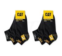 CAT 6 Paar CATERPILLAR WORK SNEAKERS ArbeitsSneaker Sneaker ArbeitsSocken Socken Strümpfe in Größenauswahl 35-50 (DE/NL/SE/PL, Numerisch, 35, 38, Regular, Regular, 6 Paar Schwarz)