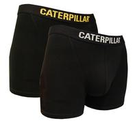 CAT Boxershorts 2er Pack schwarz Baumwolle mit CAT-Schriftzug elastischem Bund, Größe L