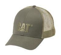 CAT Cap Raised Logo Mesh Baseball Cap Baseballkappe Individuell verstellbar, Farbe: Oliv