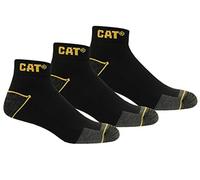 CAT Caterpillar 12 Paar kurze Arbeitssocken in Sneakerform/Arbeitssneaker, Schwarz,Blau, Grau in 39-42/43-46, (47-50, 12 Paar Schwarz)