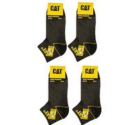 CAT Caterpillar 12 Paar kurze Arbeitssocken in Sneakerform/Arbeitssneaker, Schwarz,Blau, Grau in 39-42/43-46, (39-42, 12 Paar Dunkelgrau)