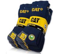 CAT Caterpillar 6 Paar REAL WORK SOCKS Damen Herren Arbeitssocken Business Socken Strümpfe Blau Größe 39-42