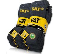 CAT Caterpillar 6 Paar REAL WORK SOCKS Damen Herren Arbeitssocken Business Socken Strümpfe Grau Größe 43-46