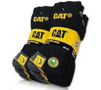 CAT Caterpillar 6 Paar REAL WORK SOCKS Damen Herren Arbeitssocken Business Socken Strümpfe Schwarz Größe 35-40