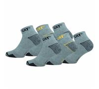 CAT Caterpillar 6 Paare Herren Universal/Arbeit kurze Socken ausgezeichnete qualität von Baumwolle (Grau Melange, 43-46)