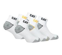 CAT Caterpillar 6 Paare Herren Universal/Arbeit kurze Socken ausgezeichnete qualität von Baumwolle (Weiß, 43-46)