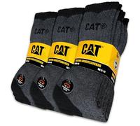 CAT Caterpillar 9 Paar THERMO WORK Arbeitssocken wärmende warme Winter Socken Strümpfe Socks Größenauswahl 39-50 (as3, numeric, numeric_47, numeric_50, regular, regular, 9 Paar Grau/Schwarz)