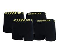 CAT Caterpillar Boxer Man, 4er Pack, Elastischer Saum, Verschiedene Muster, Baumwolle (Schwarz-Streifen, L)