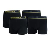 CAT Caterpillar Boxer Man, 4er Pack, Elastischer Saum, Verschiedene Muster, Baumwolle (Schwarz, XL)