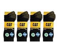 CAT® CATERPILLAR Diabetiker Arbeitssocken, Herren, Comfort Fit Socken ohne Gummi, hochwertige Baumwolle, Größen 39-42 & 43-46 (DE/NL/SE/PL, Numerisch, 43, 46, Regular, Regular, 12 Paar Schwarz)