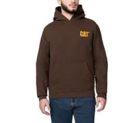 CAT Caterpillar Herren Trademark Hoodies mit gesticktem Frontlogo, Braun, Large