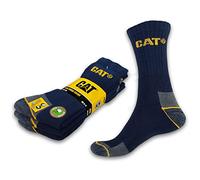 CAT Caterpillar REAL WORK SOCKS Damen Herren Arbeitssocken Business Socken Strümpfe Größe 35-50 (41-45, 6 Paar Blau)