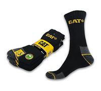 CAT Caterpillar REAL WORK SOCKS Damen Herren Arbeitssocken Business Socken Strümpfe Größe 35-50 (41-45, 15 Paar Schwarz)