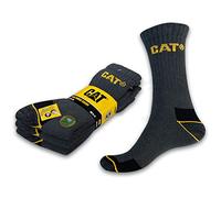CAT Caterpillar REAL WORK SOCKS Damen Herren Arbeitssocken Business Socken Strümpfe Größe 35-50 (41-45, 6 Paar Grau)