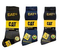Cat Caterpillar Universelle Herren Socken 6|9|12|24 Paar Farben und Größe wählbar in Schwarz, Blau, Grau, in 35-40 | 41-45 | 46-50 (Groß), Socken, 12 Paar (6 schwarz + 6 blau),