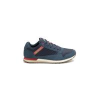 CAT Caterpillar Ventura Navy (P726793) dunkelblaue Herrenschuhe mit Flacher Sohle, Schnürsneaker aus Wildleder und Mesh, atmungsaktiv und bequem, lässig, Größe 46 EU