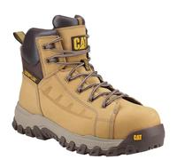 CAT erpillar Herren-Sicherheitsstiefel mit Zehenschutzkappe aus genarbtem Leder mit Zehenschutzkappe, honig, 45 EU