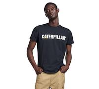 Cat erpillar Herren T-Shirt Kurzarm Logo Rundhals Slim Fit, Pitch Black-TM, Klein