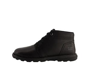 CAT Footwear Trey 2.0 Herren Boots Schwarz - Caterpillar Leder-Stiefeletten mit Schnürung, robuste Chukka Stiefel, leichte EVA-Sohle, atmungsaktives Futter - Grösse 42