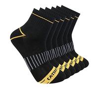 CAT Herren 6-Pack Half Cushioned Quarter Socks Viertelsocke, Schwarz (6er-Pack), X-Large