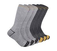 CAT Herren Half Cushioned Crew-Socken, Hellgrau/Heather Grey (6er-Pack), X-Large