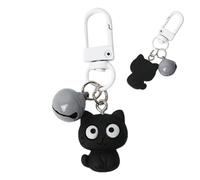 Cat - Katze Deko Schlüsselanhänger | Tasche mit Katze -förmiger Anhänger, süßes Zubehör für Taschen, Kits und Schlüssel, Frauen, Kinder und P, Black, verwijzen naar de
