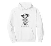 Cat Kitten Beach Please Sommerstimmung, Humor für Erwachsene, Sarkasmus Pullover Hoodie