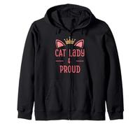 Cat Lady and Proud Geschenk für Damen, Frauen, Kätzchenliebhaber Kapuzenjacke