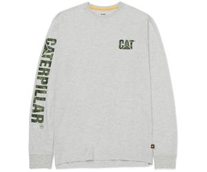 CAT Langarmshirt T-Shirt Langarm Banner Long Sleeve cream / schwarz, Farbe: cream, Größe: 2XL