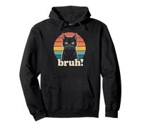 Cat Meme Retro Kitten Motif for Men and Women Pullover Hoodie