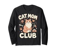 Cat Mom Club Lustiges Katzen-Design Langarmshirt