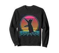 Cat Retro Vintage 70s 80s Style Funny Kitty Cats Lovers Sweatshirt