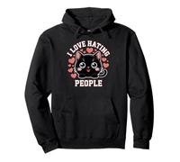 Cat Sarcasm Theme with Kitten Motif for Men and Women Pullover Hoodie