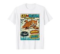Cat Vs Vacuum The Eternal War Lustiger Katzenliebhaber für Männer und Frauen Preisgünstiges Grafik-T-Shirt